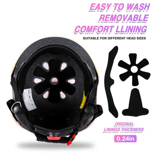 Kids Bike Helmet for 3-5-8-14+ Age Girls and Boys, Kids Helmet with Knee Pads Elbow Pads Wrist Guards,Ventilation Multi-Sport Scooter Rollerblading Skateboarding Cycling