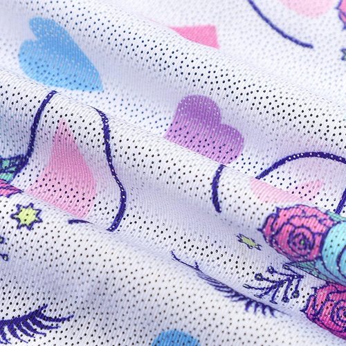 HOZIY Girls Gymnastics Leotards - Adorable Sparkle Biketard for Kids Tumbling | Comfortable Fit