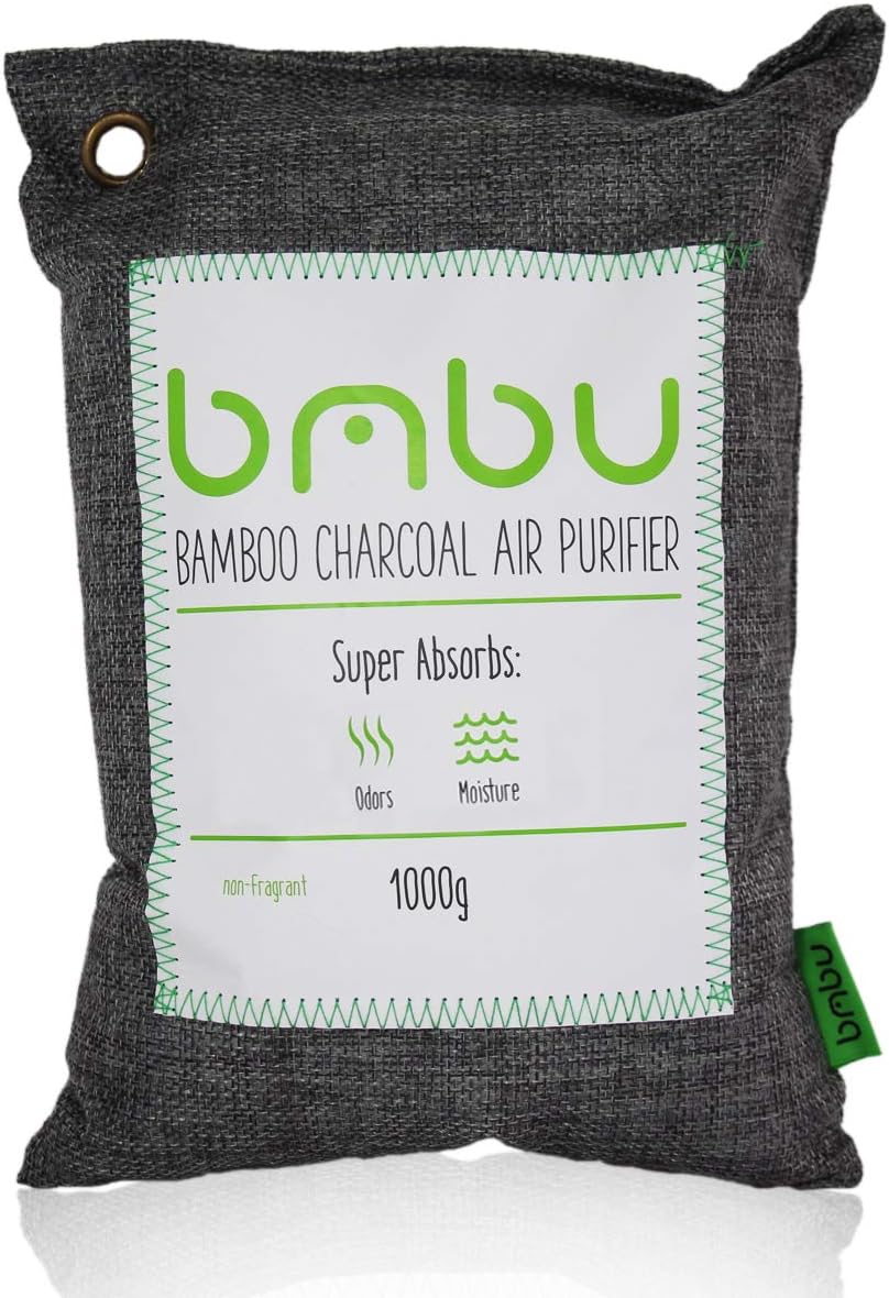 1000g Large Bamboo Charcoal Air Purifier Bag - Car Deodorizer Freshener - Remove Odor and Control Moisture in Your RV, Camper, SUV, Truck, Closet, Mobile Home, Storage - Non fragrant 1kg