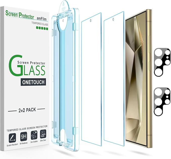 amFilm Auto-Alignment OneTouch for Samsung Galaxy S24 Ultra 6.8'' Screen