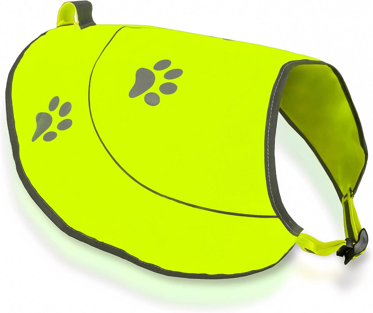 Skiennix Dog Reflective Vest - High Visibility Safety Jacket for Dogs | Comfortable Fit, Yellow, XX-Large