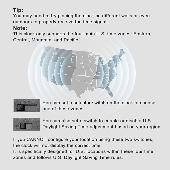 Atomic Outdoor Wall Clock 18 Inch Sealed Outdoor Waterproof Clock