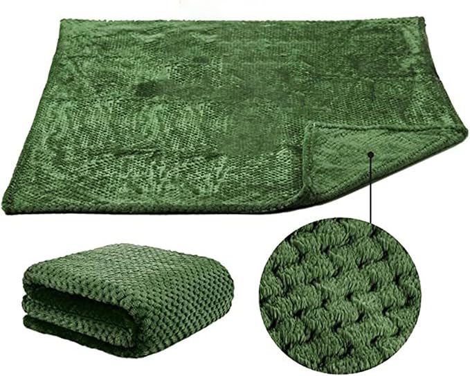 Pet Blanket Warm Soft Dog Blankets Washable Cat Throw Blankets Sofa Bed Couch Furniture Protector Cover for Small Medium Large Dogs Cats, Green, 24" x 31"