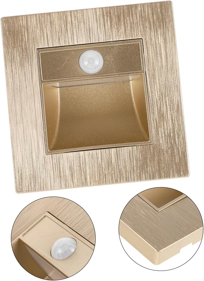 Indoor Motion Sensor Led Stair Lights Eye-Caring Warm Glow Step Lights for Hallways Rvs and Outdoor Use Durable Embedded Design with Smart Sensor Technology