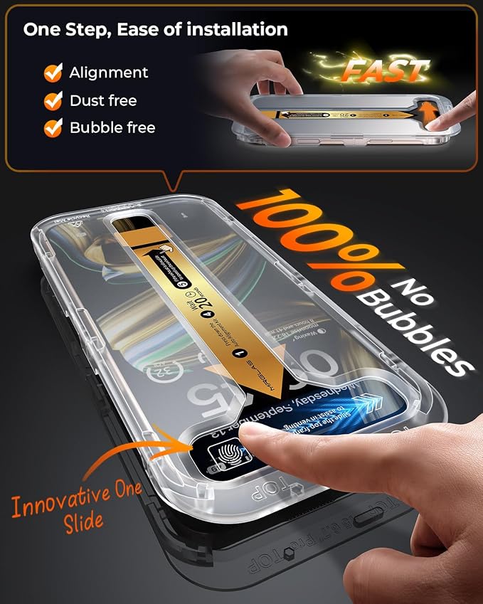 MRGLAS 4-Pack TOP 9H+ Glass for iPhone 15 Pro Privacy Screen Protector UNBREAK
