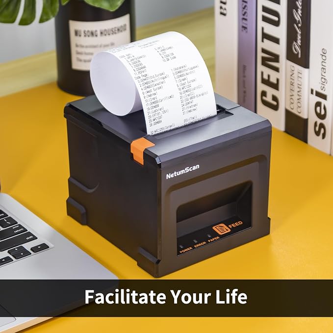 NetumScan 80mm POS Receipt Printer 300mm/s USB Thermal Receipt Printer