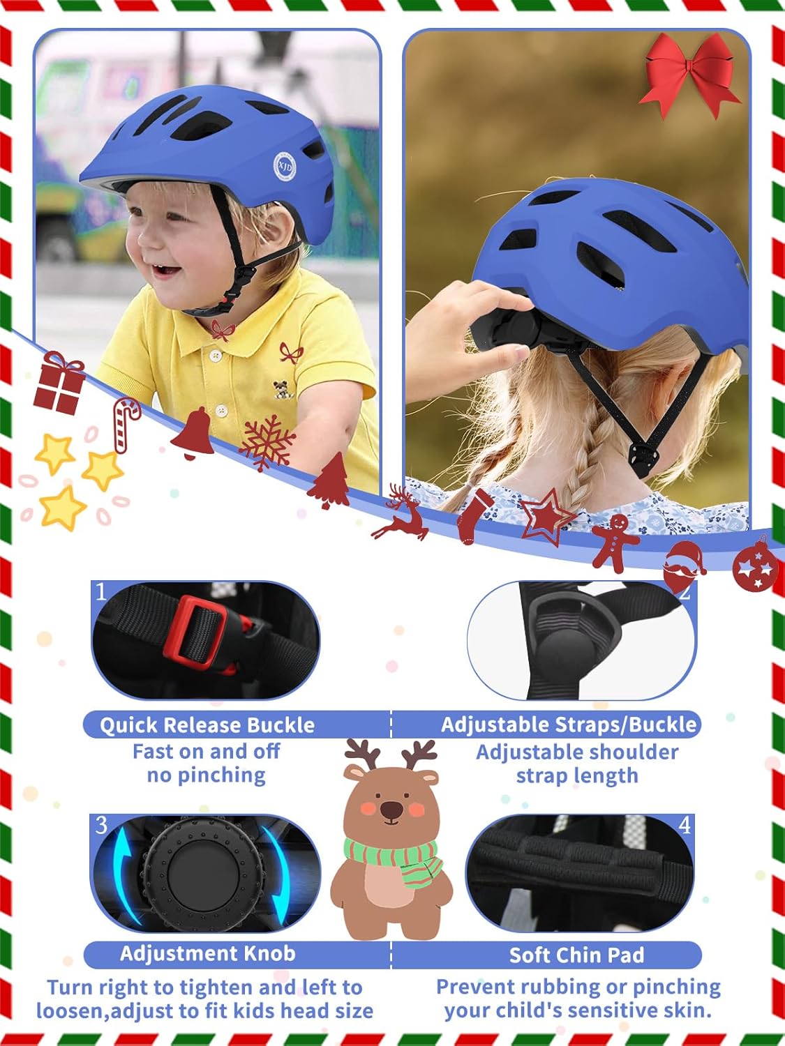 XJD Toddler Helmet - Lightweight Multi-Sport Bike & Skateboard Safety Gear for Ages 1+