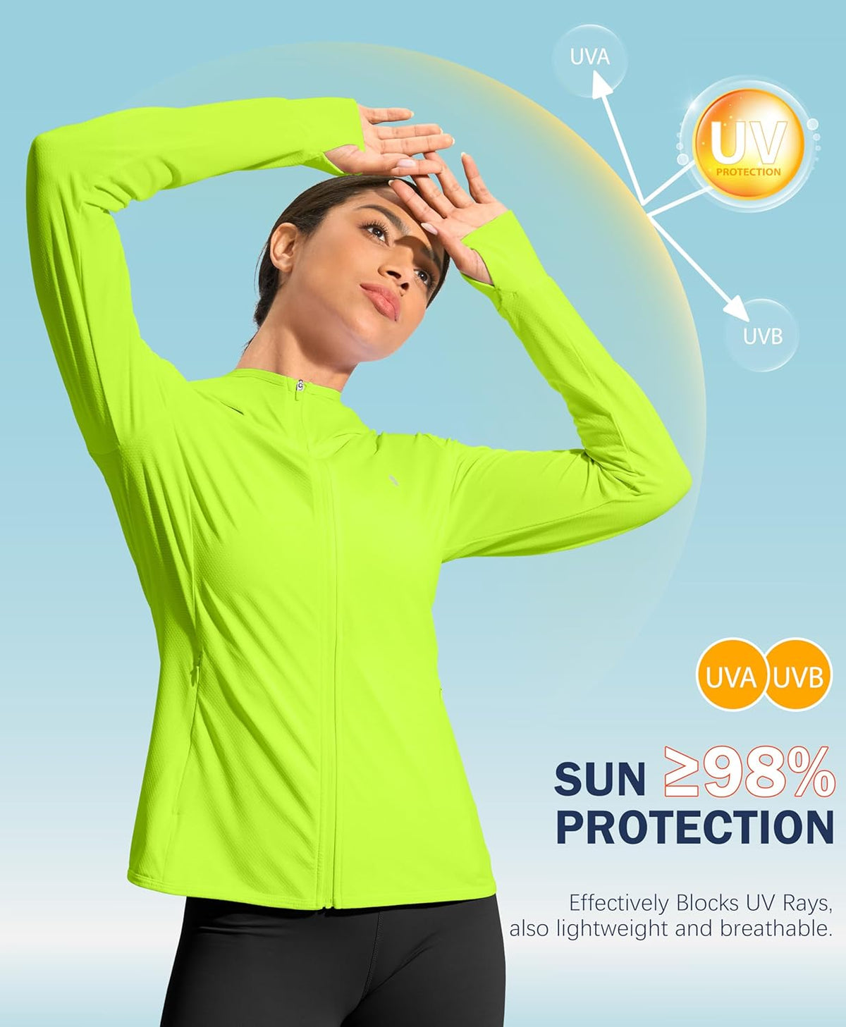 Soothfeel Women's Sun Protection Hoodie - Lightweight UPF 50+ Long Sleeve Jacket for Hiking | Pocket Included