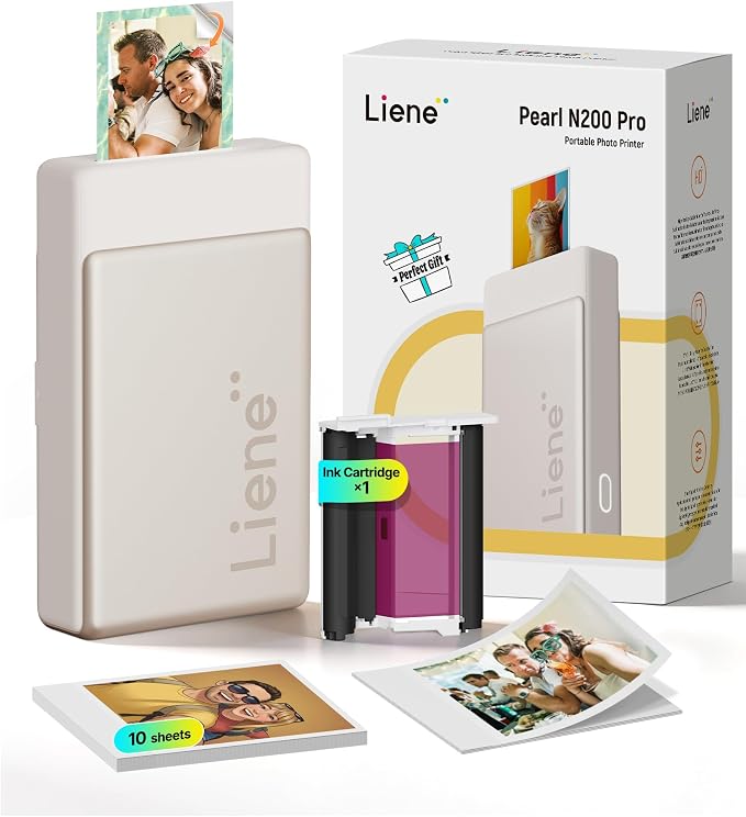 Liene Pearl N200 Pro Portable AI Photo Printer, Instant Mini Picture Printer