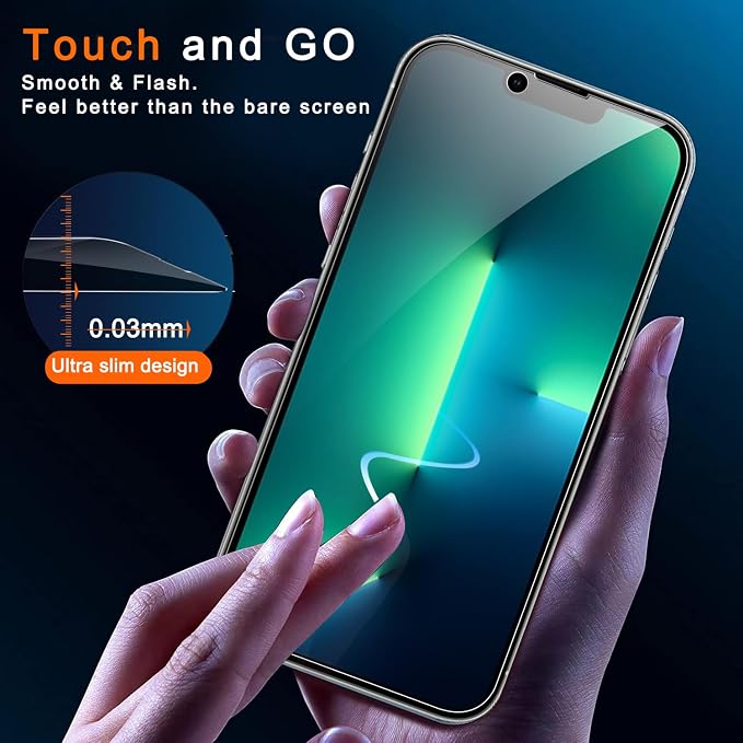 Ferilinso for iPhone 13 Pro Privacy Screen Protector, 2 Pack 9H Anti Spy