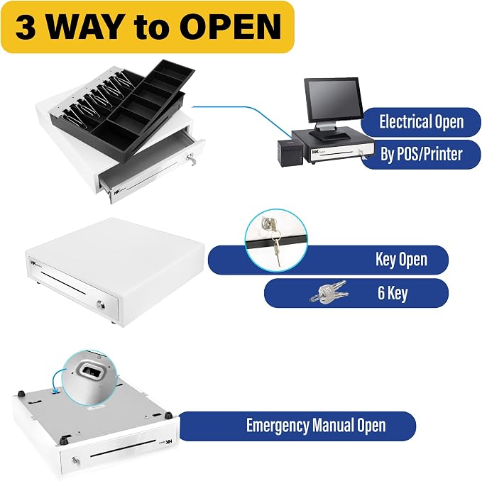 HK SYSTEMS 16inch "Stainless Steel" Front Heavy Duty POS"USB" Interface Cash