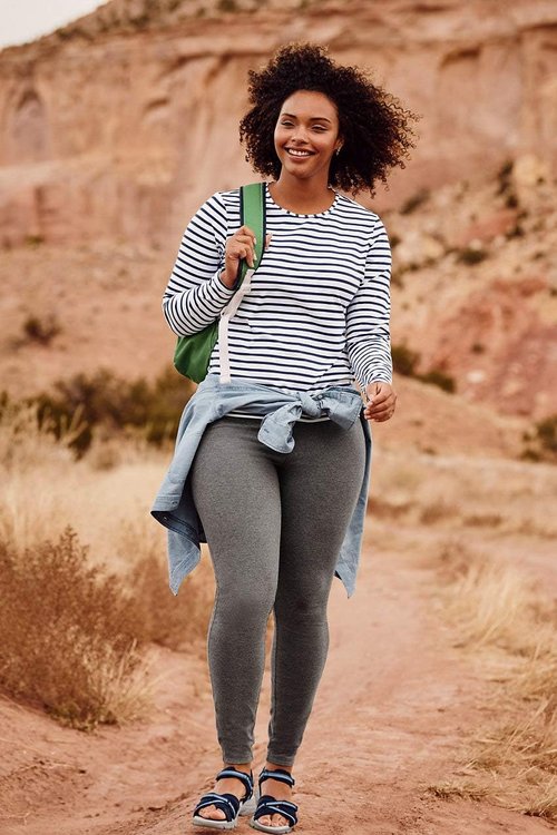 Lands' End Women's Knit Leggings - Comfortable Mid Rise Design | Perfect for Everyday Wear