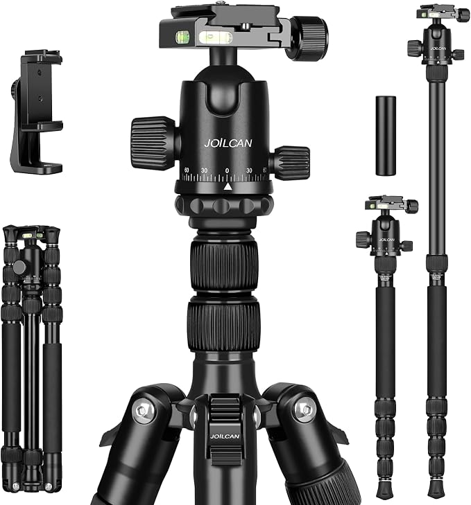 80/85 inches Heavy Duty Tripod for Camera and Phone, DSLR Binoculars Spotting