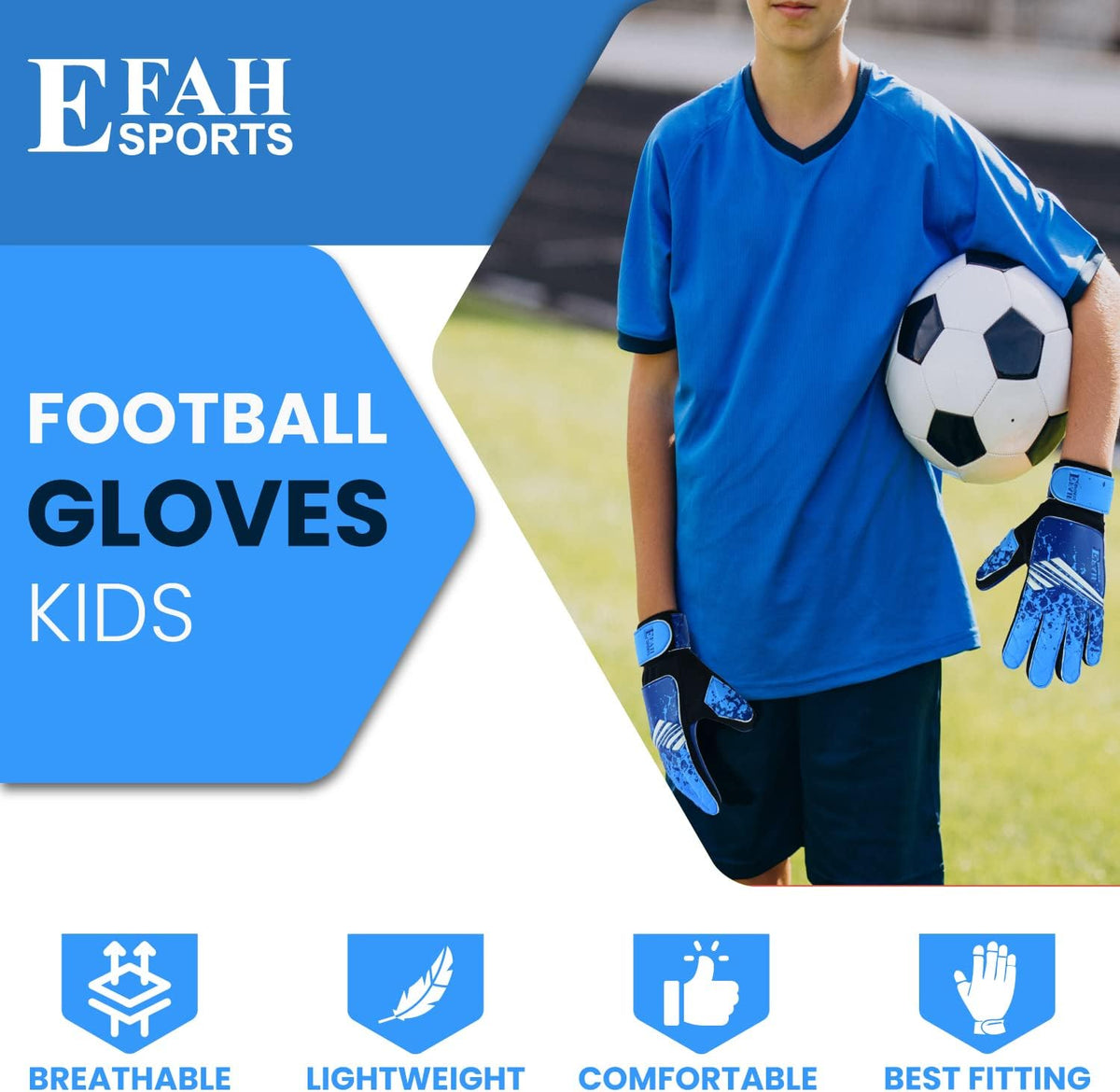 Skiennix Soccer Goalkeeper Gloves - Strong Grip for Kids & Youth | Perfect for Football Matches