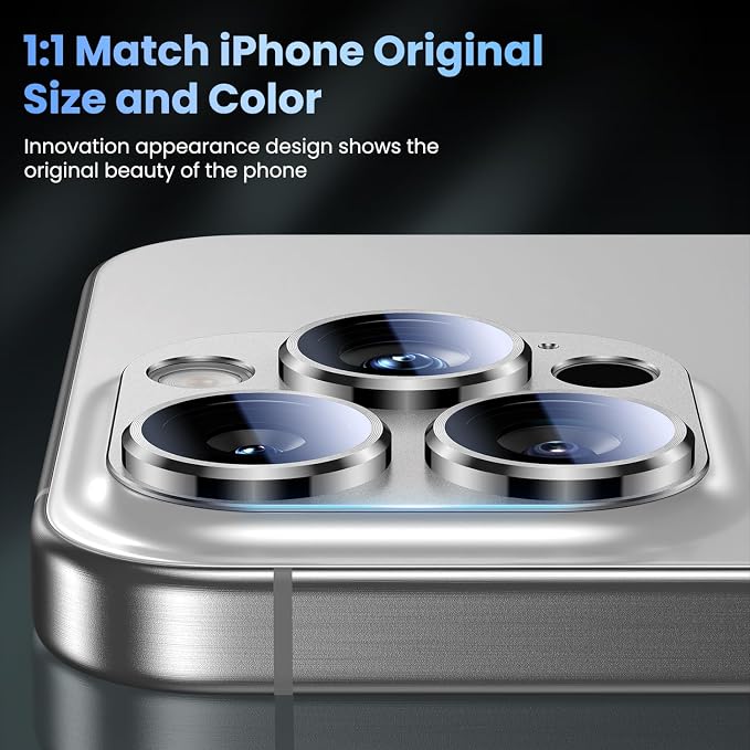 Uyiton Compatible with iPhone 16 Pro/iPhone 16 Pro Max Camera Lens Protector