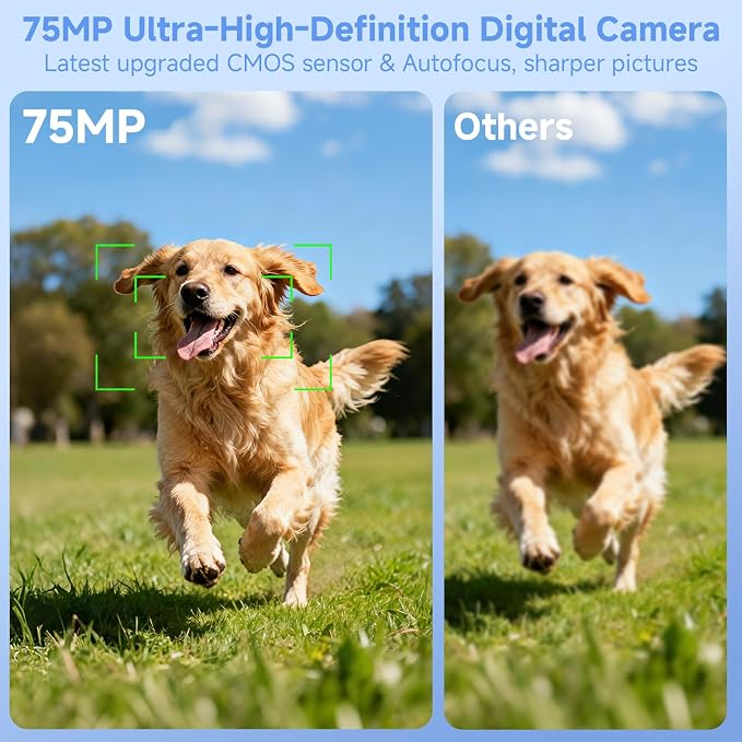 Digital Camera, UHD 75MP 5K for Photography