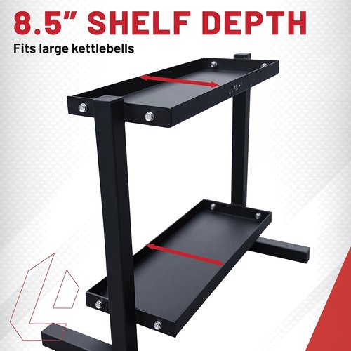 Lifeline Fitness Kettlebell Storage Rack - Organize Your Workout Space | Durable & Space-Saving Design