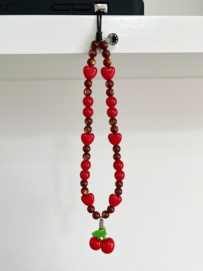 Drawwind Phone Charm Beaded Wristlet Strap Universal Cell Phone Lanyard Cute