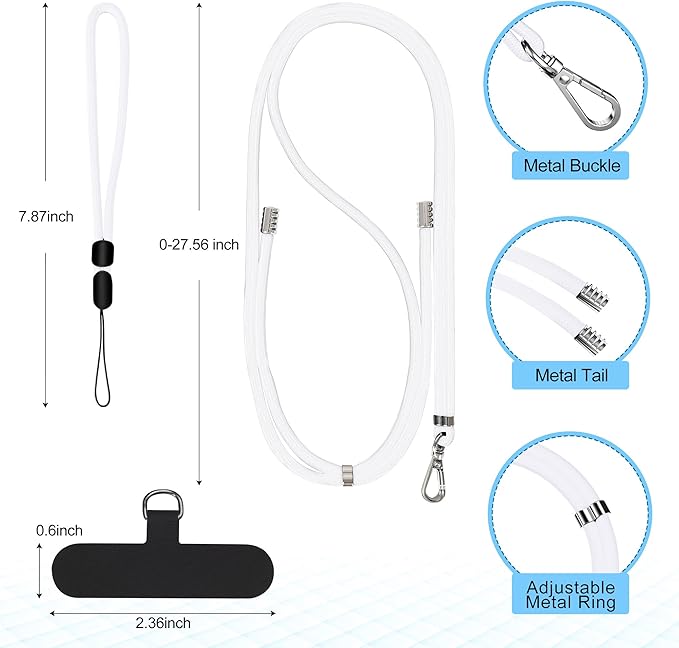 takyu Phone Lanyard, 2 Pack Adjustable CellPhone Lanyard Crossbody Neck Strap