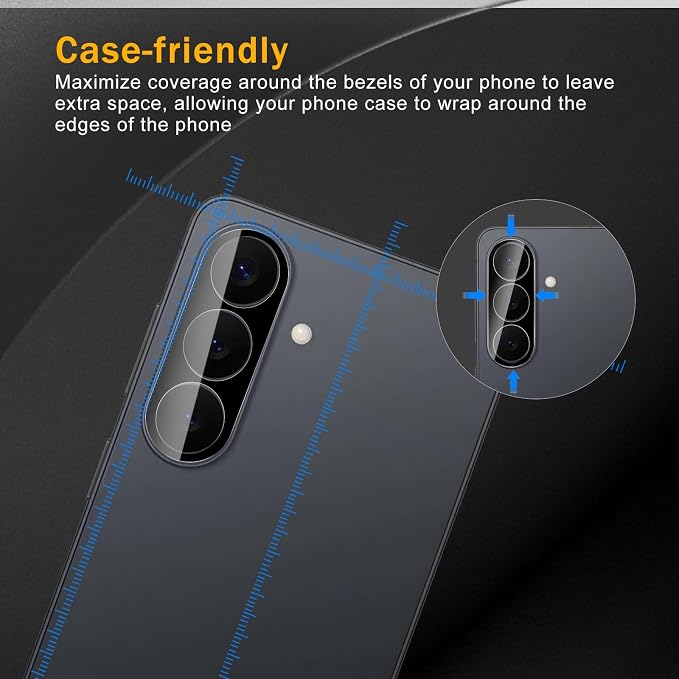 3 Pack Camera Lens Protector for Samsung Galaxy S26/S26 Plus/S26+, Tempered