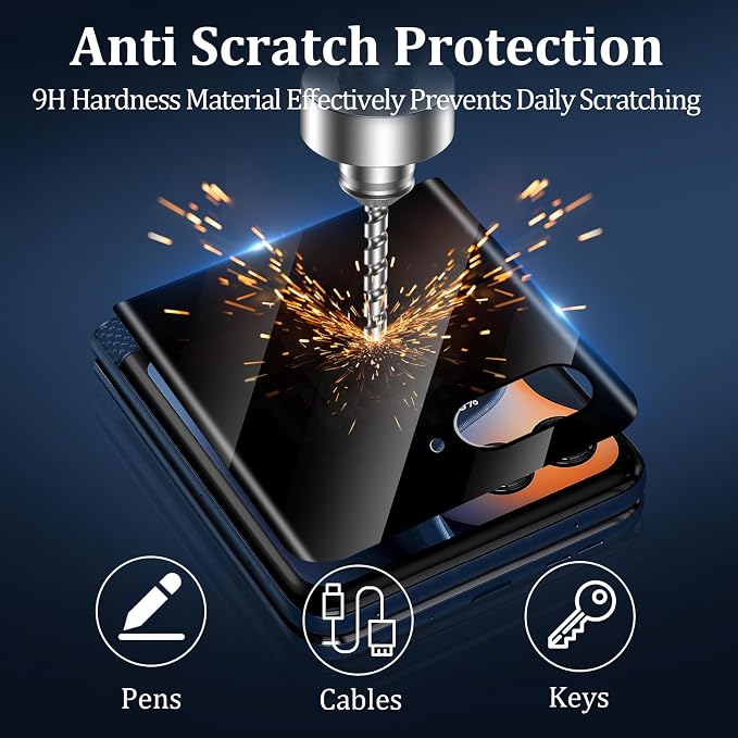 3+3 Pack for Motorola Razr 2026/2025/2024 Front Privacy Screen Protector +