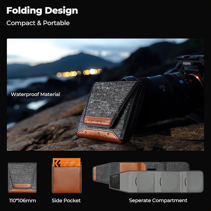 K&F CONCEPT 95mm UV/CPL/ND Lens Filter Kit-18 Multi-Layer Coatings, UV Filter +
