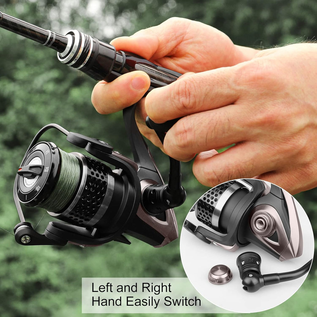 TRUSCEND Spinning Fishing Reel - Ultra-Light Aviation Metal Body for High Speed & Stability | Durable Saltwater & Freshwater Gear