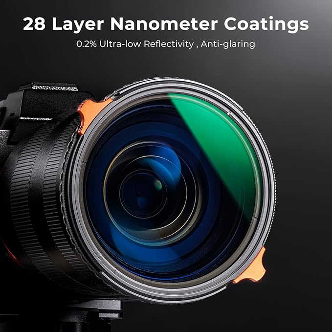 K&F CONCEPT 43mm ND4-64 ND Lens Filter Variable & CPL Polarizers Filter 2-in-1