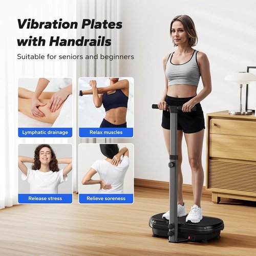 MERACH Vibration Plate Exercise Machine - Lymphatic Drainage & Weight Loss | Home Fitness Equipment for All