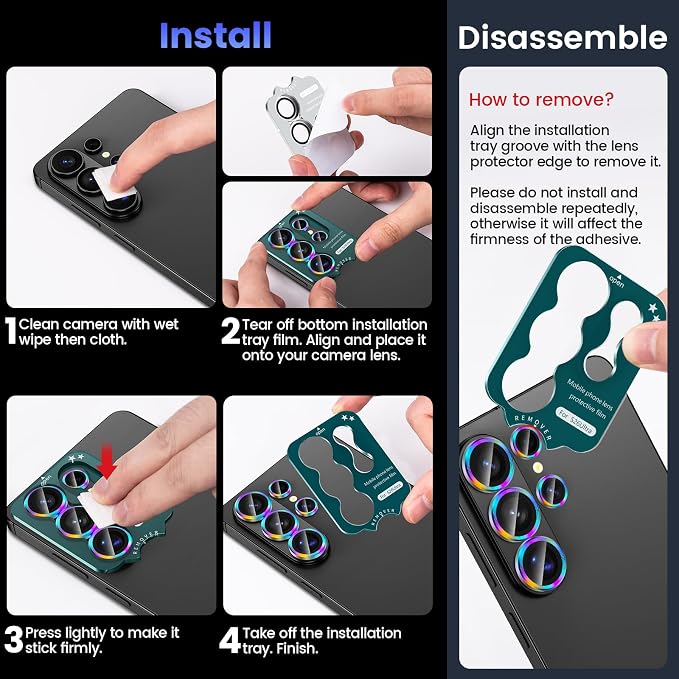 Tensea (3+2PCS Compatible with Samsung Galaxy S26 Ultra Camera Lens Protector