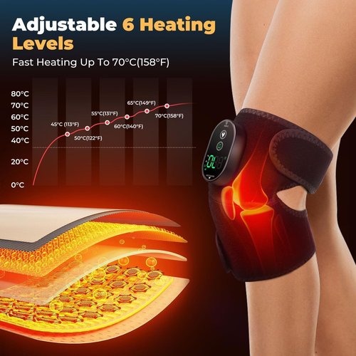 NORTHERN BROTHERS Knee Heating Pad to Keep Knee Warmers, Warm Heated Knee for Pain Relief, Portable Heated Knee Brace for Shoulder or Elbow