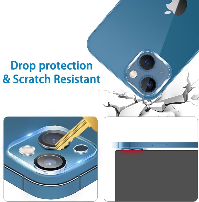 【3 Pack】Dengduoduo Tempered Glass Camera Lens Protector