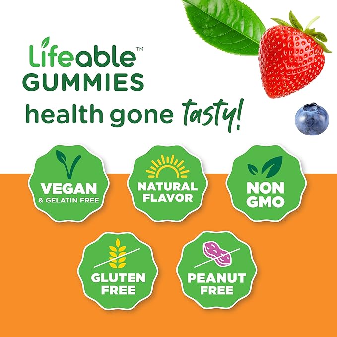 Lifeable Zinc Kids + Biotin Kids, Gummies Bundle - Great Tasting, Vitamin Supplement, Gluten Free, GMO Free, Chewable Gummy
