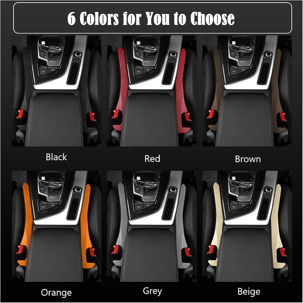 Car Seat Gap Filler 2 Pack, Universal Organizer for Car SUV Truck to Fill The Space Between Seat and Console, Car Seat Blocker and Catcher Prevent Things from Dropping, Easy to Install (Grey)