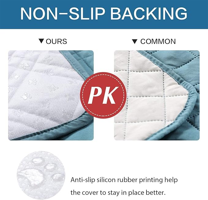 Waterproof Dog Bed Covers for Couch Protection, Water-Resistant Soft Dog Pet Blanket Anti-Slip Dog Blanket for Bed, for Furniture Bed Couch Sofa (Gray Blue,68x82inch)