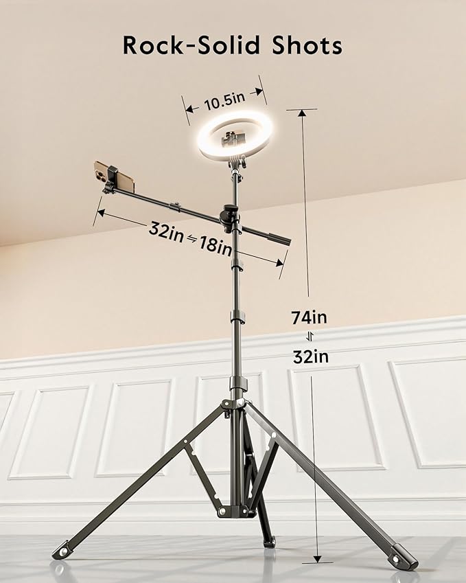 LUXSURE Ring Light with 62'' Tripod Stand