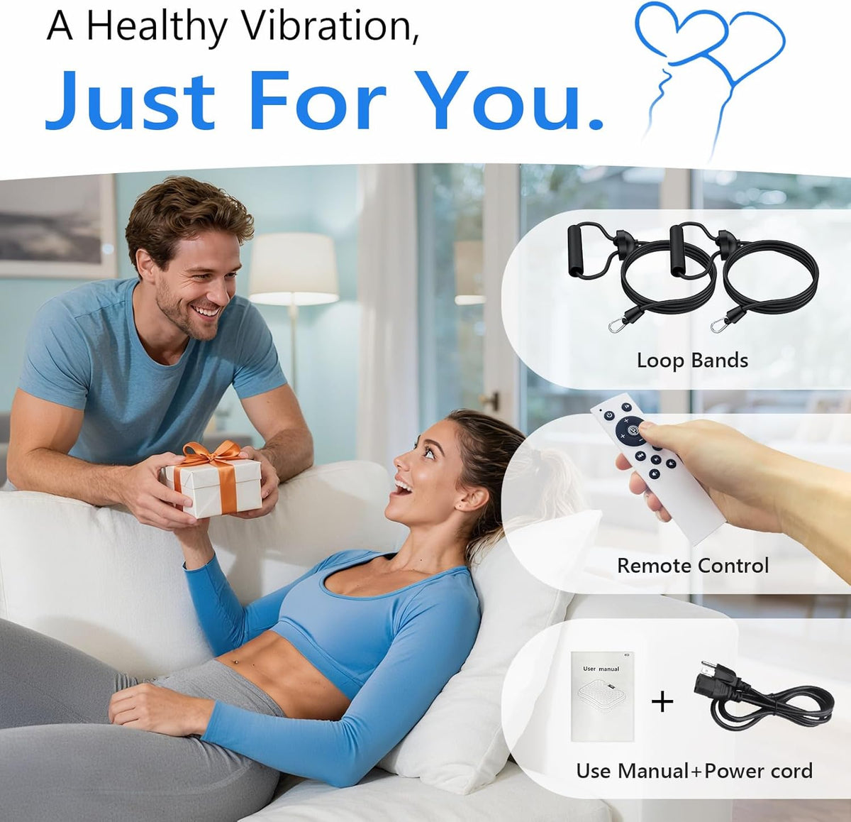 Skiennix Vibration Plate Exercise Machine - Full Body Workout & Lymphatic Drainage | 400 Lbs Capacity