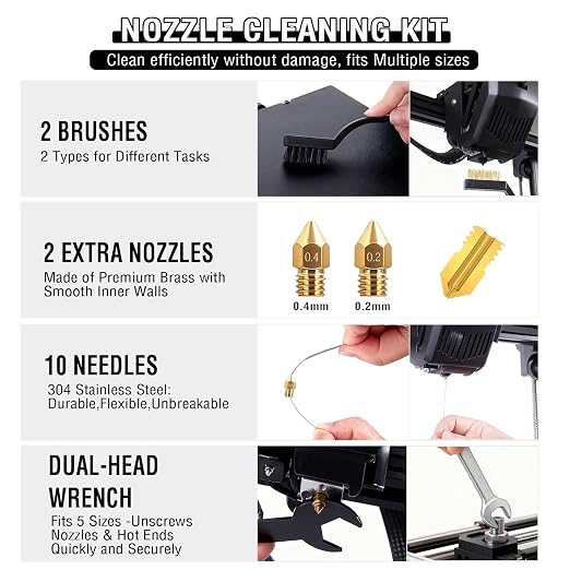 52-in-One 3D Printer Tools Kit, Professional 3D Printer Accessories &