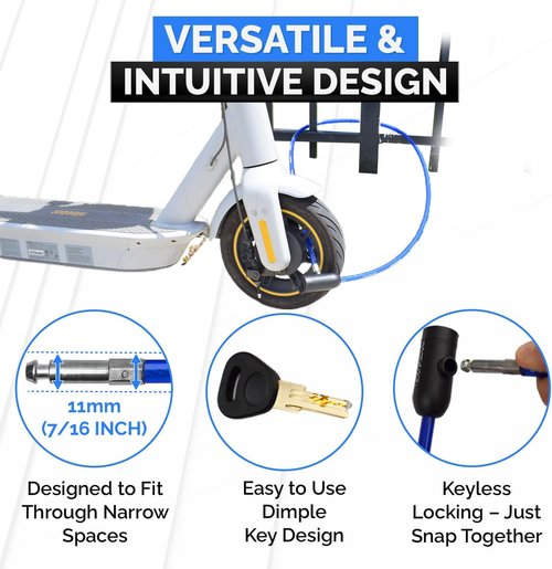 DocksLocks Weatherproof Security Cable Lock - Anti-Theft Protection for Kayaks, Bikes & More | 5ft to 25ft Lengths