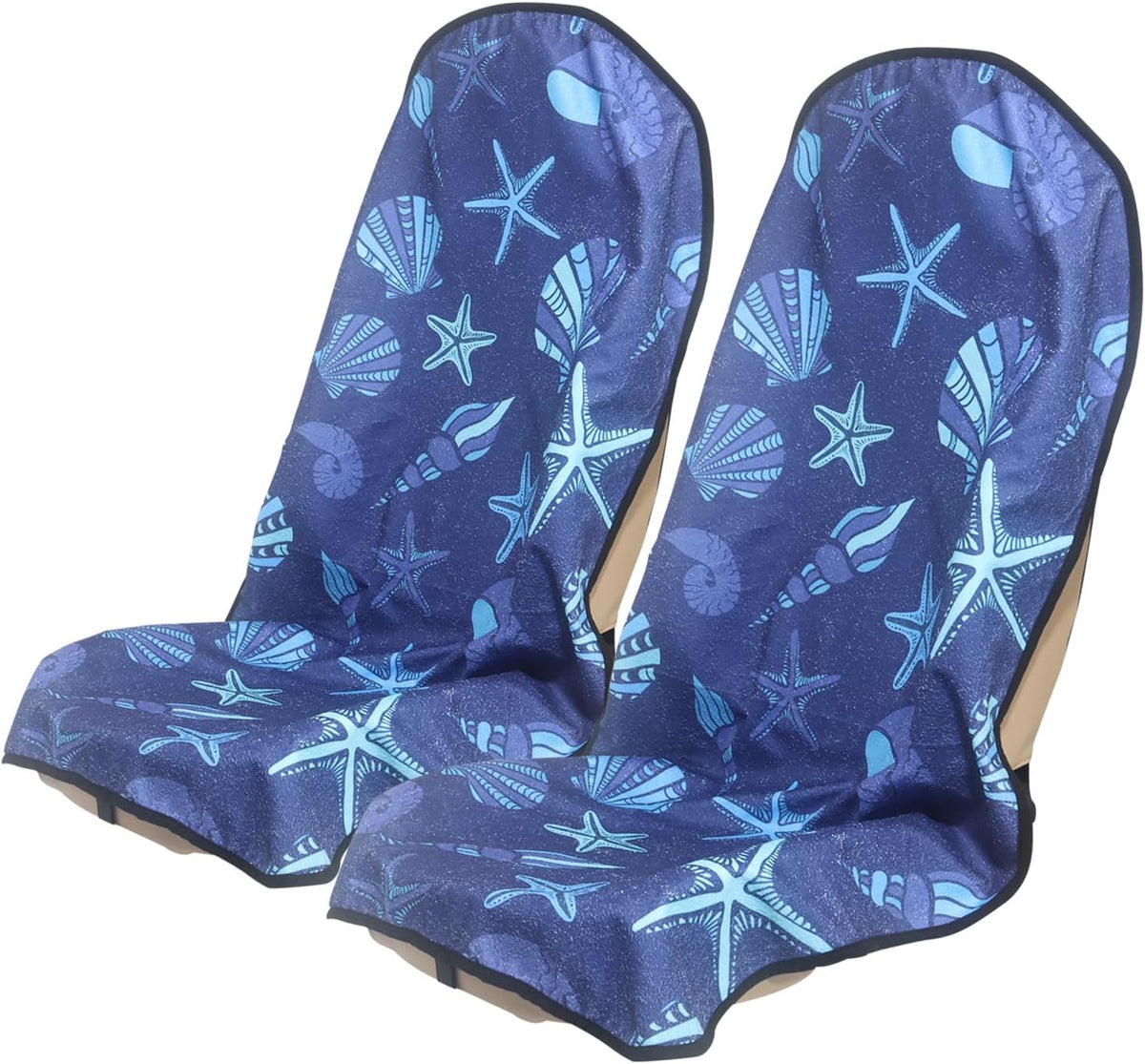 Sweat Towel Car Seat Cover Protector Front Seats for Gym Workout, Running, Swimming, Beach and Hiking, Waterproof Universal Seat Cover for Car, Trucks, Van & SUV (1, Seaworld, Front)