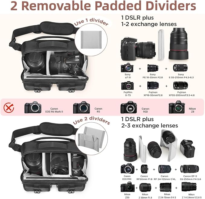 TAAOKA Camera Sling Bag, DSLR Camera Bag