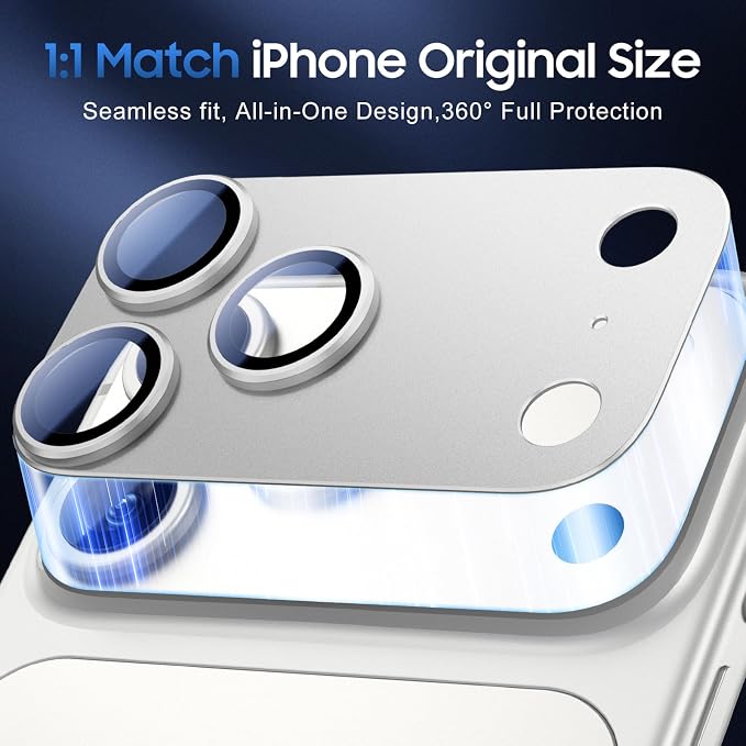 UniqueMe for 3 Pack iPhone 17 Pro Max Camera Lens Protector