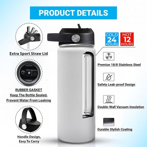 Hyturtle Personalized Basketball Water Bottle - Insulated Stainless Steel, Leak-Proof | 18oz & 32oz Sizes - Perfect Gift for Basketball Lovers