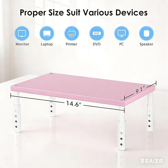 OPNICE Adjustable Computer Monitor Stand Riser