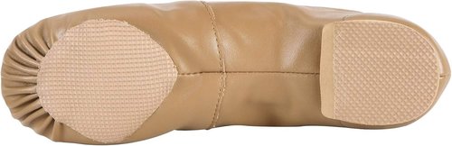 Dynadans PU Leather Jazz Shoes - Slip-On Dance Footwear with Side Elastics for Kids (Toddler to Big Kid)