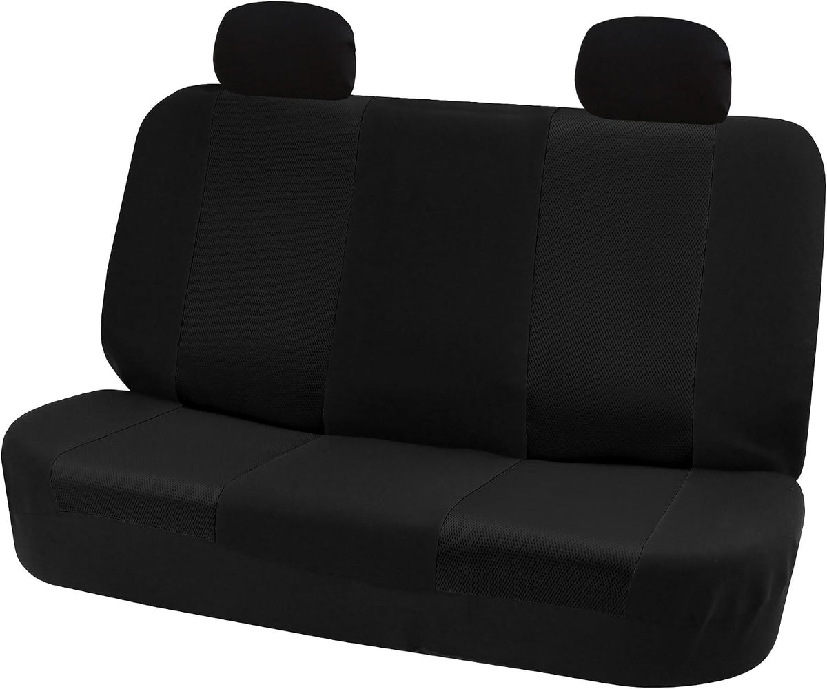 FH Group 3D Air Mesh Car Seat Covers Front Set – Universal Fit Automotive Seat Protectors, Washable Low Back Bucket Seat Covers for SUV, Sedan, Car Accessories, Black