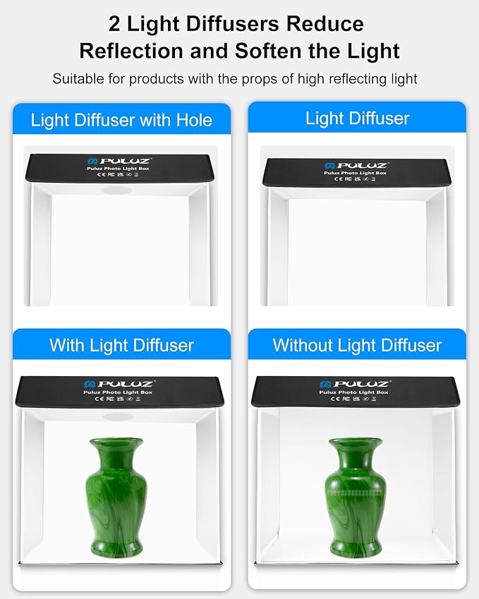 Light Box Photography, PULUZ 16"x12" Portable Photo Box