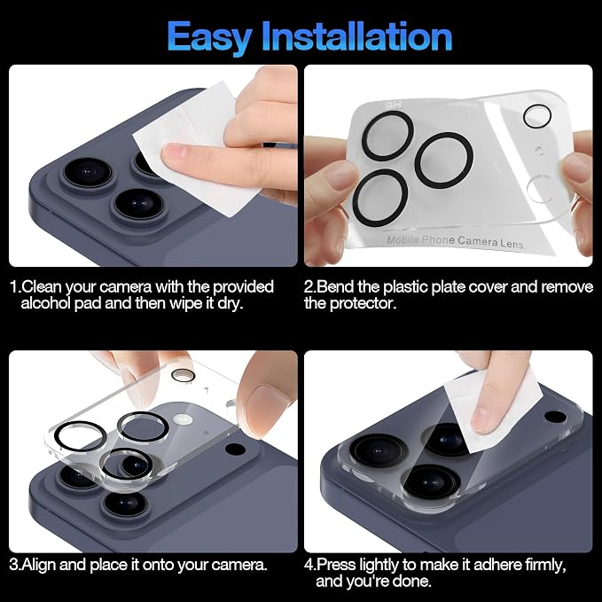WHPXJY 2025 New Upgrade for 3 pack iPhone 17 Pro Max Camera Lens