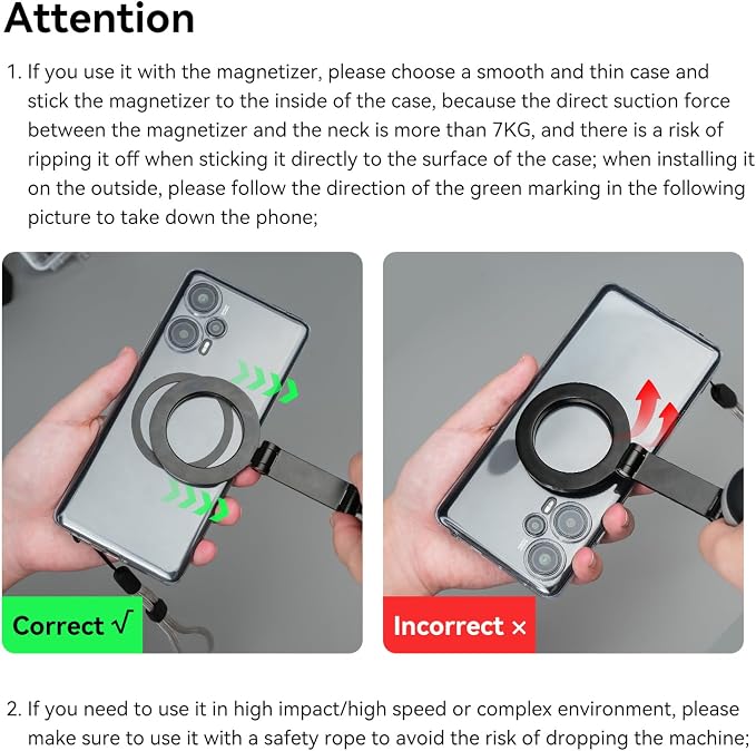 TELESIN Magnetic Neck Mount for Phones, Cell Phone Holder Stand Hanging on Neck