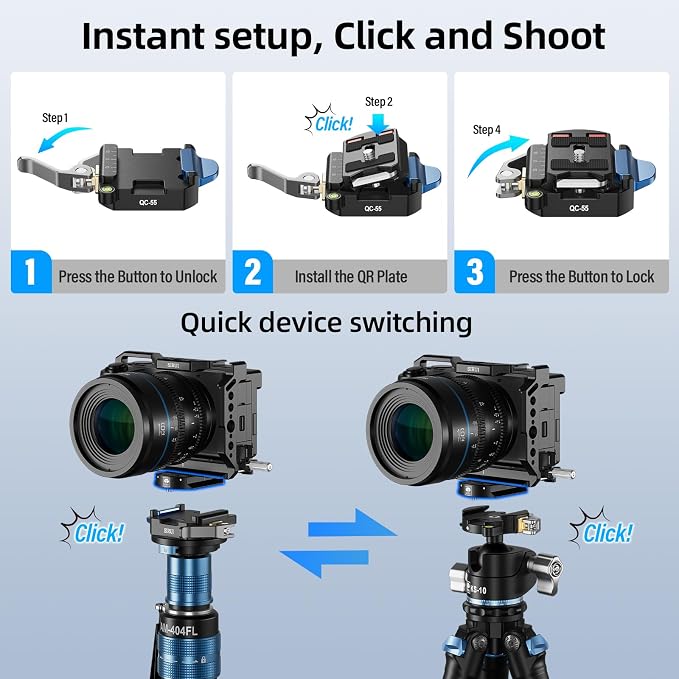 SIRUI 75.8" Monopod with Feet, Professional Aluminum Travel Monopod